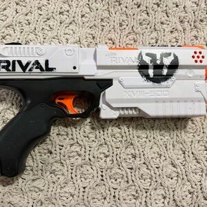 Nerf Rival Blaster in White, Black, and Orange